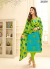 Sky Blue Colour Designer Latest Fancy Casual Wear Cotton Jacquard Embroidered Dress Material Collection 26258